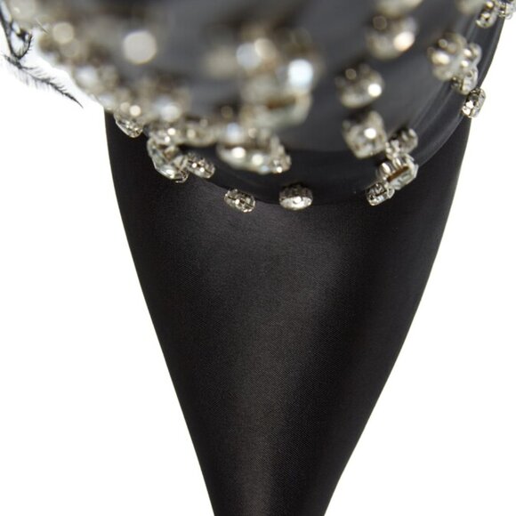 NEW AZALEA WANG Blaise Rhinestone Stiletto Booties black for women 264tn - Picture 6 of 14